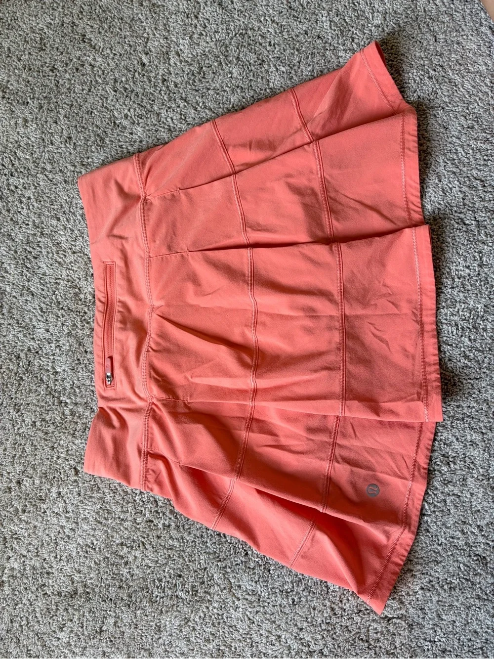 lululemon athletica coral performance skirt pace rival Mid-Rise skirt